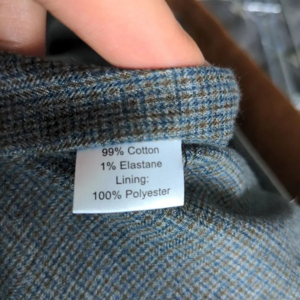 Jos A Bank Reserve Tailored Fit Corduroy Blazer Sz L Brown Elbow Patch Academia